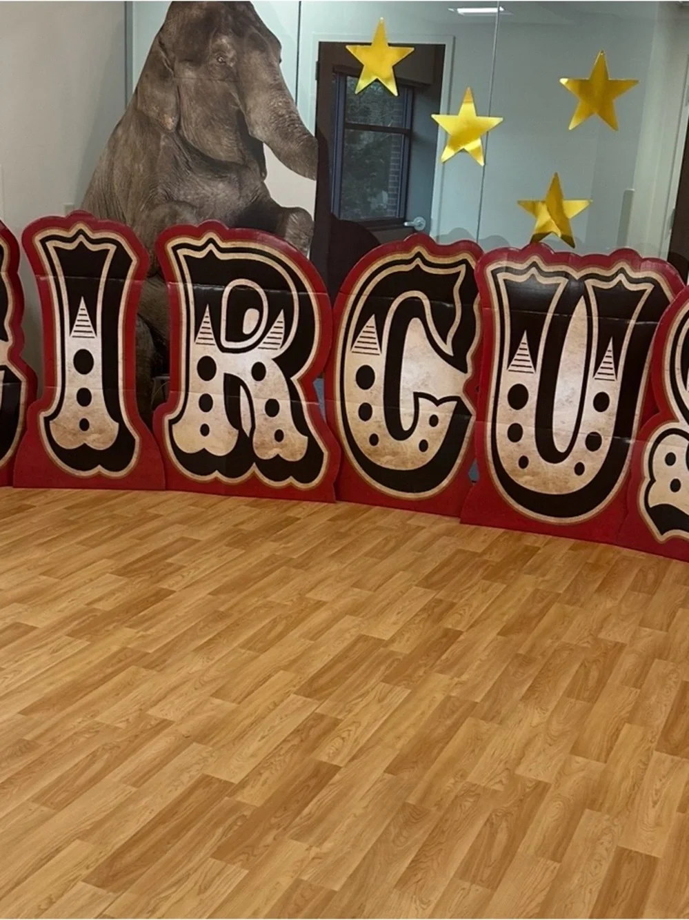 Large stand up individual Circus Marquee Letter Panels - Red, Black white